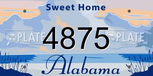 4875 Alabama License Plate