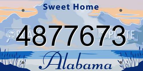 4877673 Alabama License Plate