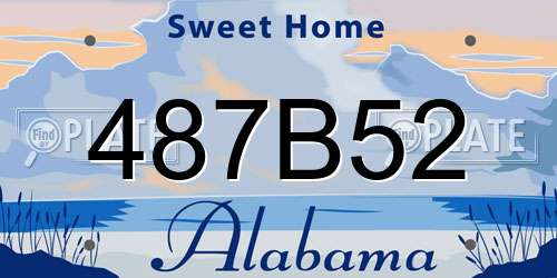 487B52 Alabama License Plate