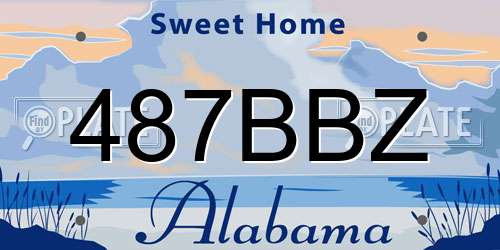 487BBZ Alabama License Plate