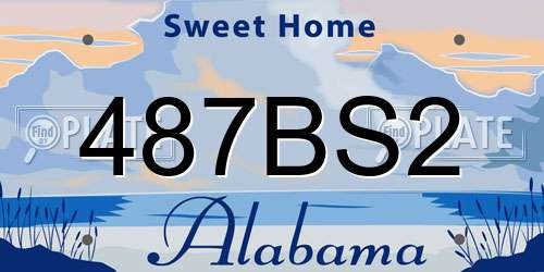 487BS2 Alabama License Plate