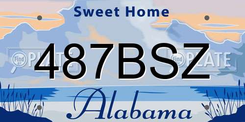 487BSZ Alabama License Plate