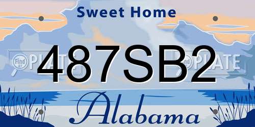 487SB2 Alabama License Plate