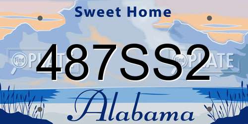 487SS2 Alabama License Plate