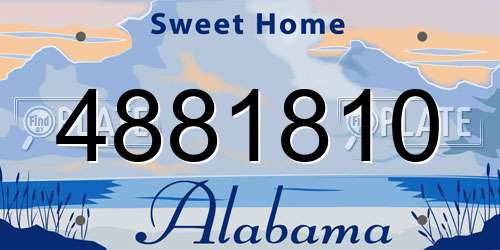 4881810 Alabama License Plate