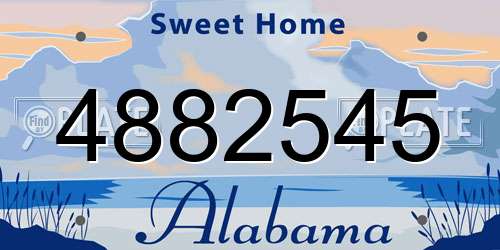 4882545 Alabama License Plate