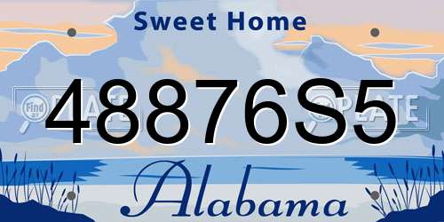 48876S5 Alabama License Plate