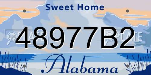 48977B2 Alabama License Plate