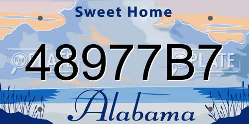 48977B7 Alabama License Plate