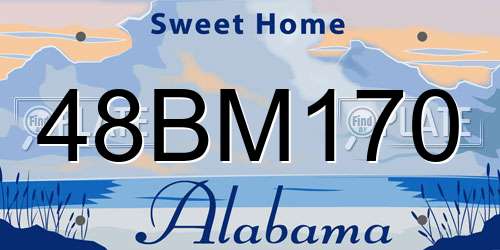 48BM170 Alabama License Plate