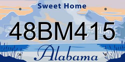 48BM415 Alabama License Plate
