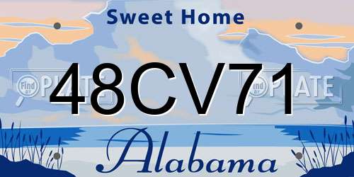 48CV71 Alabama License Plate