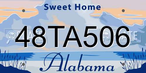 48TA506 Alabama License Plate
