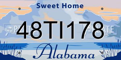 48TI178 Alabama License Plate