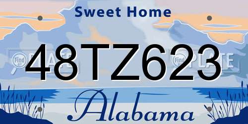 48TZ623 Alabama License Plate