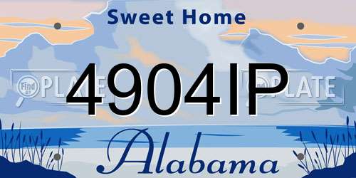 4904IP Alabama License Plate