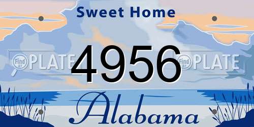 4956 Alabama License Plate