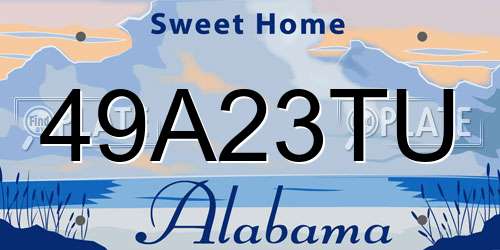 49A23TU Alabama License Plate