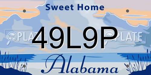49L9P Alabama License Plate