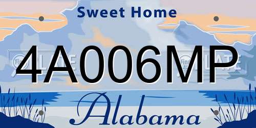 4A006MP Alabama License Plate
