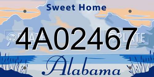 4A02467 Alabama License Plate