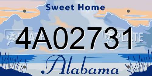 4A02731 Alabama License Plate