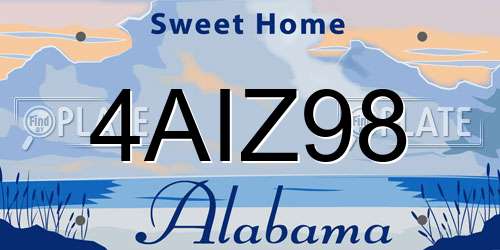4AIZ98 Alabama License Plate