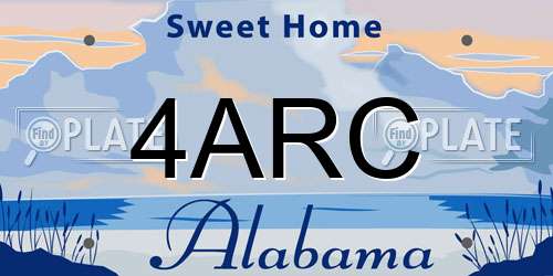 4ARC Alabama License Plate