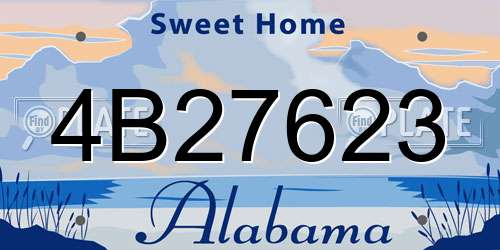 4B27623 Alabama License Plate