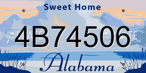 4B74506 Alabama License Plate