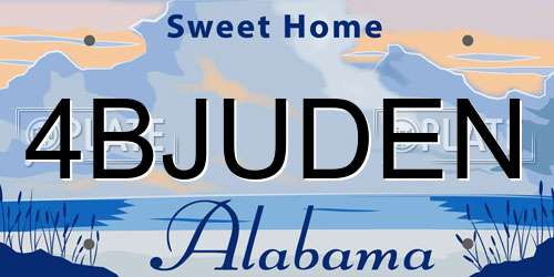 4BJUDEN Alabama License Plate
