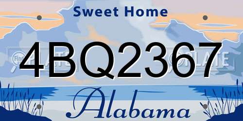 4BQ2367 Alabama License Plate