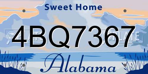 4BQ7367 Alabama License Plate