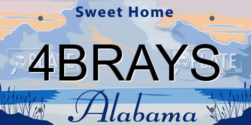 4BRAYS Alabama License Plate