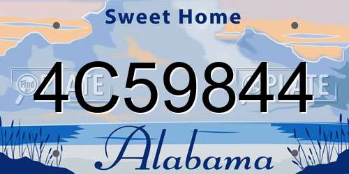 4C59844 Alabama License Plate
