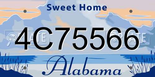 4C75566 Alabama License Plate
