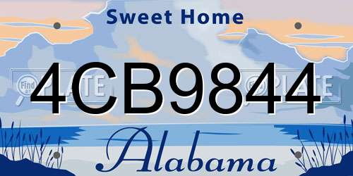 4CB9844 Alabama License Plate