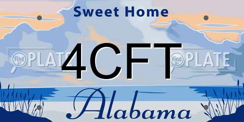 4CFT Alabama License Plate