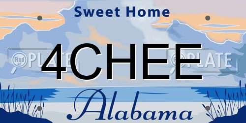 4CHEE Alabama License Plate