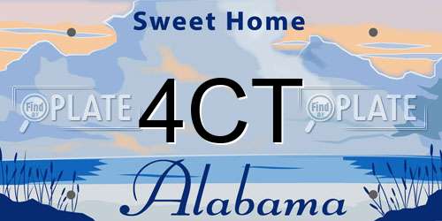 4CT Alabama License Plate