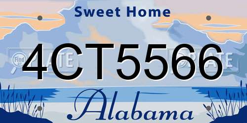 4CT5566 Alabama License Plate