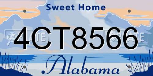 4CT8566 Alabama License Plate