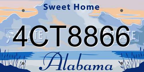 4CT8866 Alabama License Plate