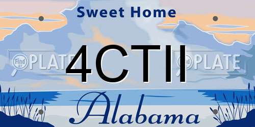 4CTII Alabama License Plate