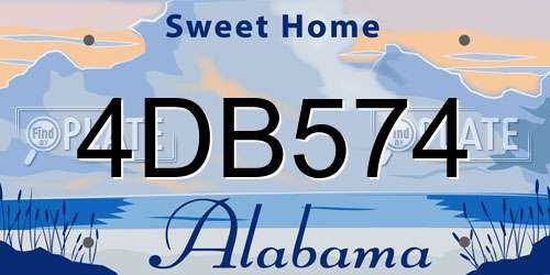 4DB574 Alabama License Plate