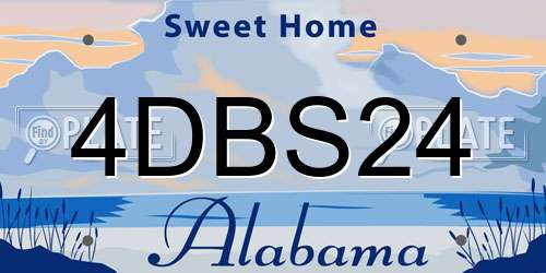 4DBS24 Alabama License Plate