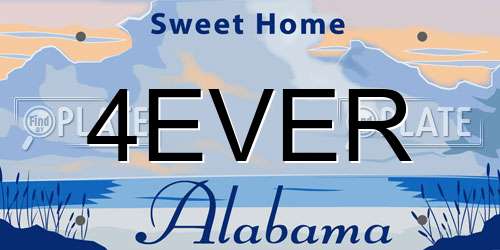 4EVER Alabama License Plate