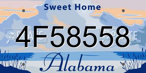 4F58558 Alabama License Plate