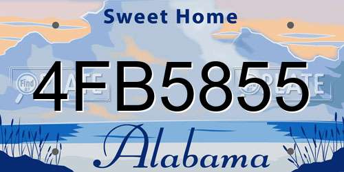 4FB5855 Alabama License Plate