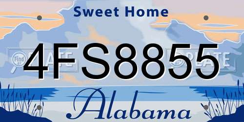 4FS8855 Alabama License Plate